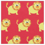 Lion Kid Baby Nursery Red Big Cat Fabric