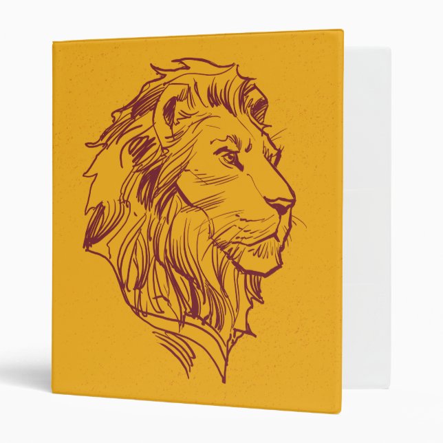 Lion King | Adult Simba Profile Sketch 3 Ring Binder (Front/Inside)