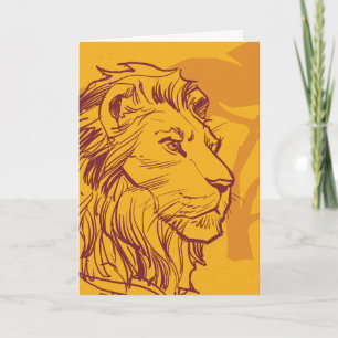 Lion King Adult Simba Profile Sketch Card