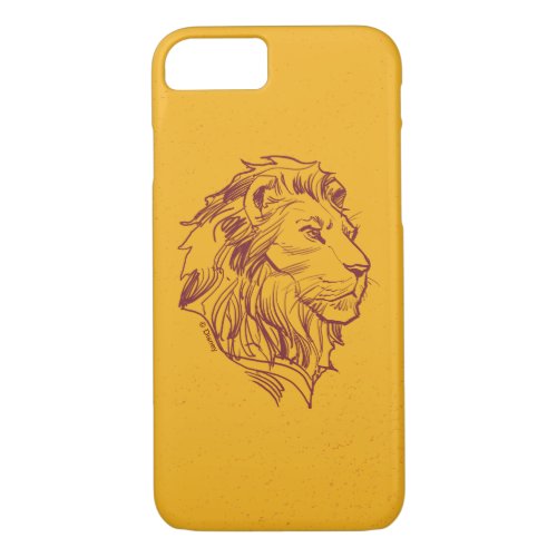 Lion King  Adult Simba Profile Sketch iPhone 87 Case