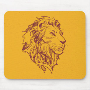Lion King Adult Simba Profile Sketch Mouse Pad