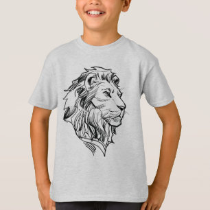 Lion King Adult Simba Profile Sketch T-Shirt