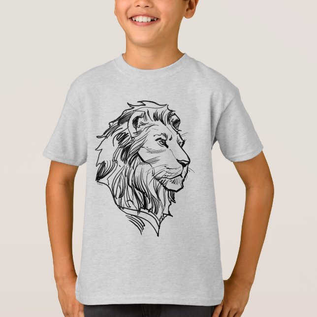 Lion King | Adult Simba Profile Sketch T-Shirt (Front)