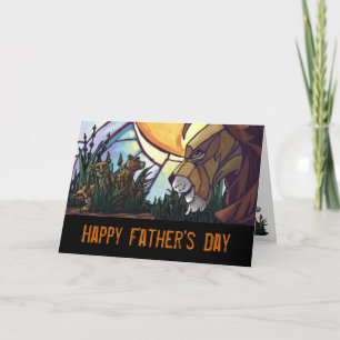 Lion King and Cubs Happy's Day Card