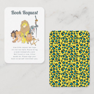 Lion King Baby Shower Book Request Card