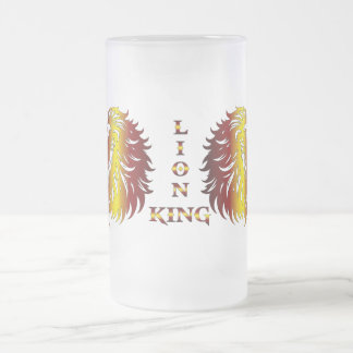 Lion King Beer Glass Frosted Glass Beer Mug