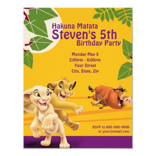 Lion King Invitations 8