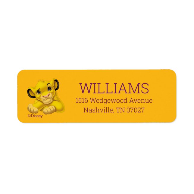 Lion King Birthday Label (Front)