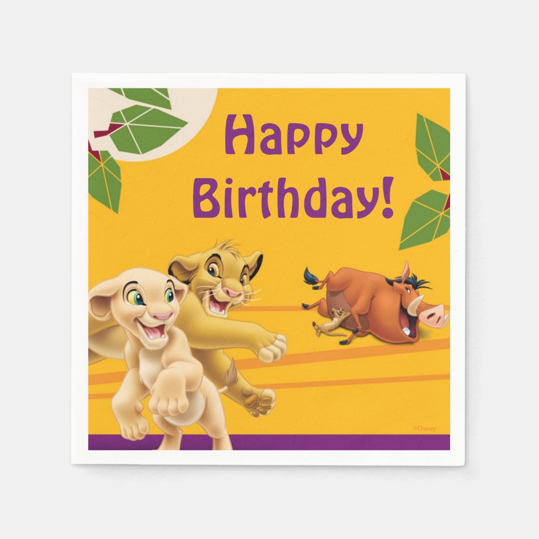 Lion King Birthday Napkins