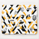 Lion King | Black &amp; Gold Geometric Pattern Mouse Pad