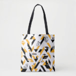 Lion King | Black &amp; Gold Geometric Pattern Tote Bag