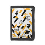 Lion King | Black &amp; Gold Geometric Pattern Trifold Wallet