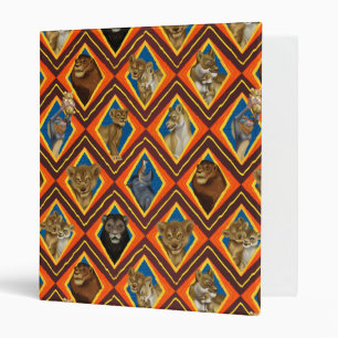 Lion King Characters Diamond Pattern 3 Ring Binder