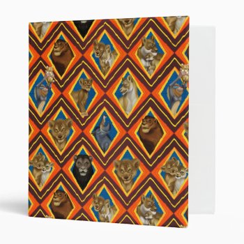 Lion King | Characters Diamond Pattern 3 Ring Binder by lionking at Zazzle