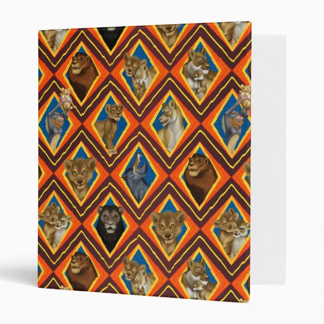 Lion King | Characters Diamond Pattern 3 Ring Binder (Front/Inside)