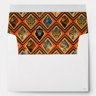 Lion King Characters Diamond Pattern Envelope