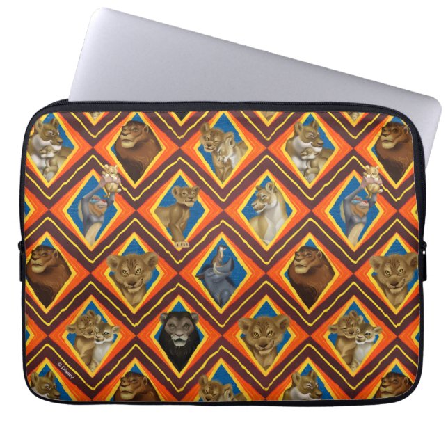 Lion King | Characters Diamond Pattern Laptop Sleeve (Front)