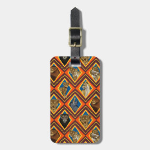 Lion King Characters Diamond Pattern Luggage Tag