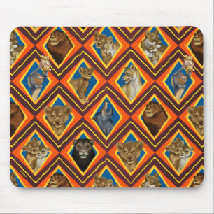 Lion King Characters Diamond Pattern Mouse Pad