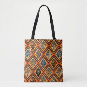 Lion King Characters Diamond Pattern Tote Bag