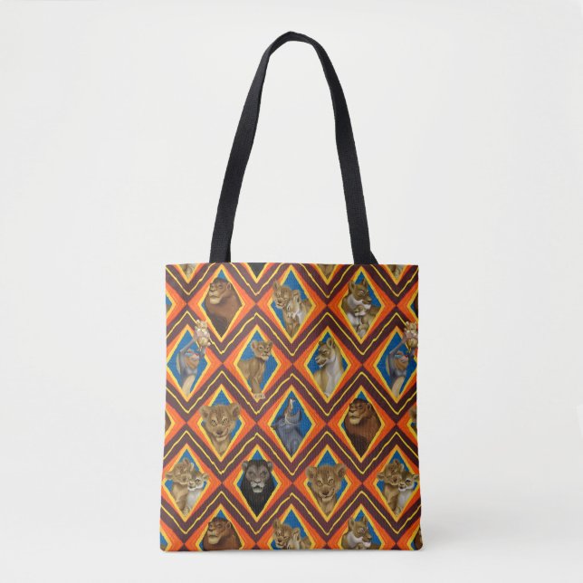 Lion King | Characters Diamond Pattern Tote Bag (Front)