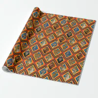 Lion King, Characters Diamond Pattern Wrapping Paper