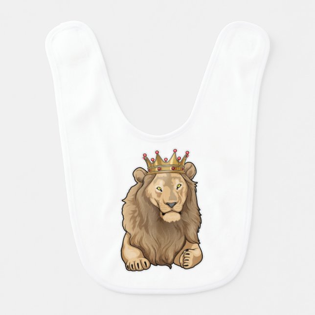 Lion King Crown Baby Bib (Front)