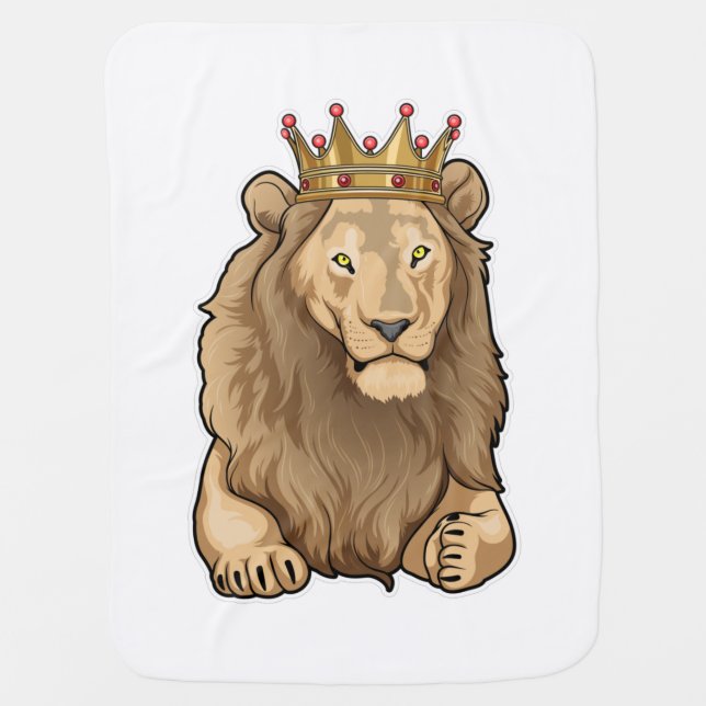 Lion King Crown Baby Blanket (Front)