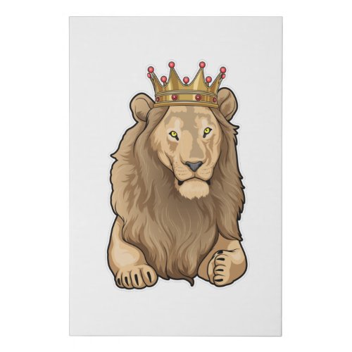 Lion King Crown Faux Canvas Print