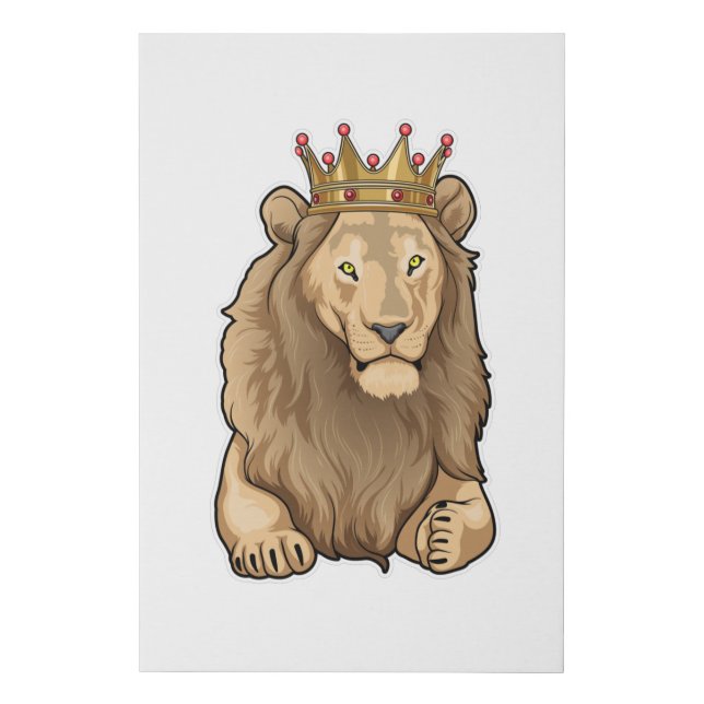 Lion King Crown Faux Canvas Print (Front)