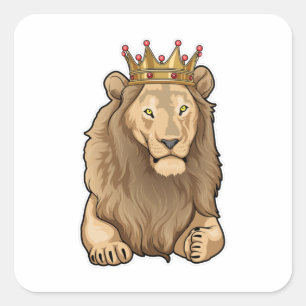 Lion King Crown Square Sticker