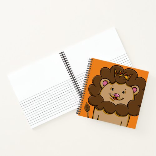 Lion King Digital Drawing Happy Colorful Notebook
