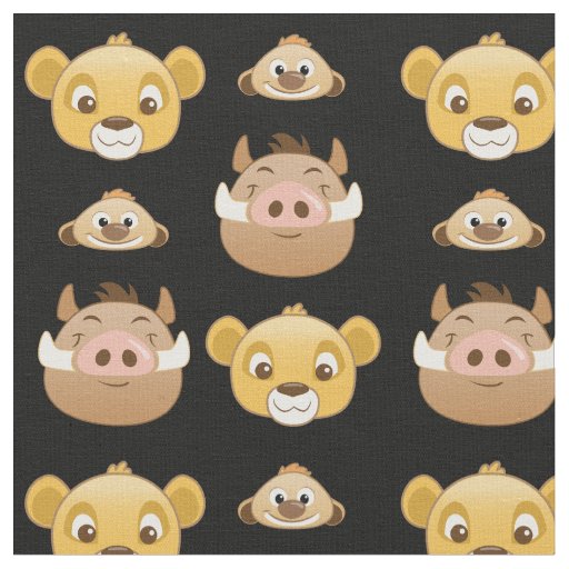 Lion King Emoji Land Pattern Fabric