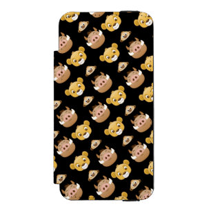 Lion King Emoji Land Pattern Wallet Case For iPhone SE/5/5s