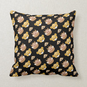 Lion King Emoji Land Pattern Throw Pillow