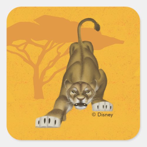 Lion King  Fierce Nala Square Sticker