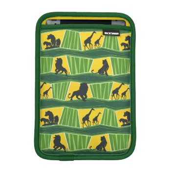 Lion King | Green & Gold Animal Pattern Ipad Mini Sleeve by lionking at Zazzle