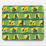 Lion King | Green &amp; Gold Animal Pattern Mouse Pad