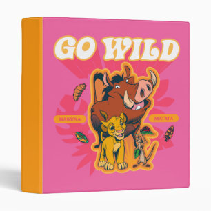 Lion King Hakuna Matata - Go Wild 3 Ring Binder
