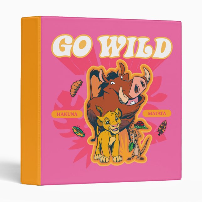 Lion King | Hakuna Matata - Go Wild 3 Ring Binder (Front/Spine)