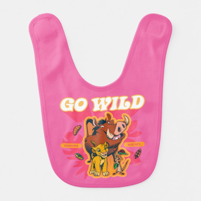 Lion King | Hakuna Matata - Go Wild Baby Bib (Front)