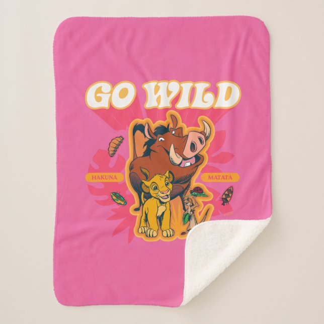 Lion King | Hakuna Matata - Go Wild Sherpa Blanket (Front)