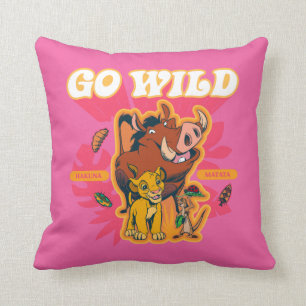 Lion King Hakuna Matata - Go Wild Throw Pillow