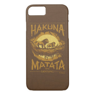 Lion King "Hakuna Matata" Woodcut Design iPhone 8/7 Case