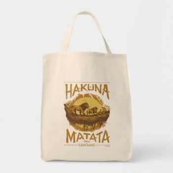 Lion King | "hakuna Matata" Woodcut Design Tote Bag by lionking at Zazzle