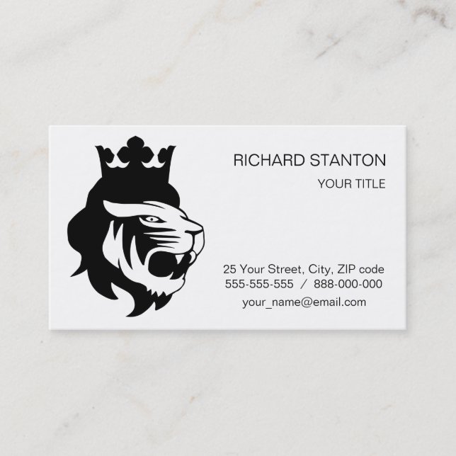 Lion king head business card (Front)