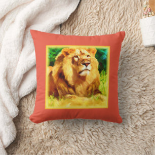 Lion King In The Forest. Buy Now Throw Pillow