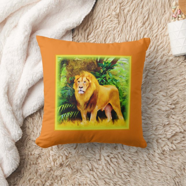 Lion King In The Jungle. Buy Now Throw Pillow (Blanket)