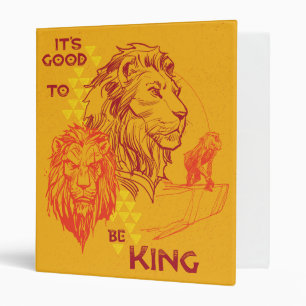 Lion King It's Good To Be King 3 Ring Binder