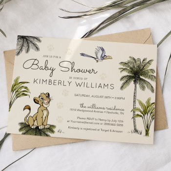 Lion King Jungle Baby Shower Invitation by lionking at Zazzle